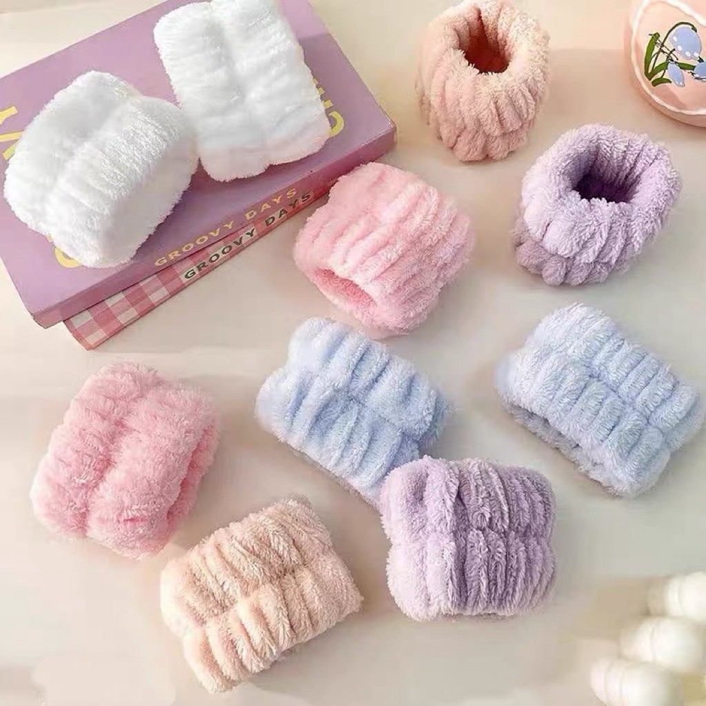 สายรัดข้อมือผ้าขนหนูมือ สำหรับล้างหน้า สไตล์เกาหลี มาใหม่
