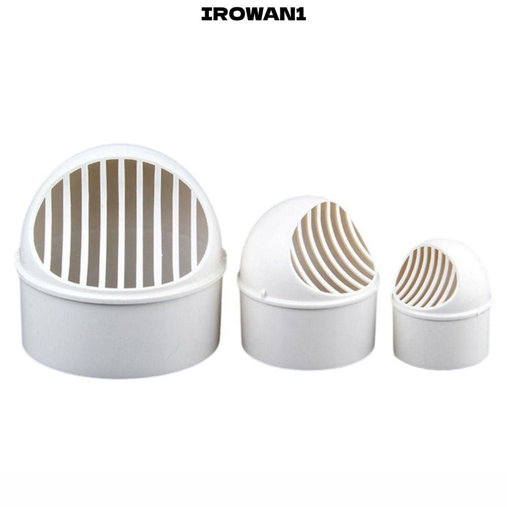 IRWAN1 การระบายอากาศแบบท่อ, ช่องระบายอากาศสีขาวทรงกลมครึ่ง, เพดานผนังฝาครอบช่องระบายอากาศ PVC