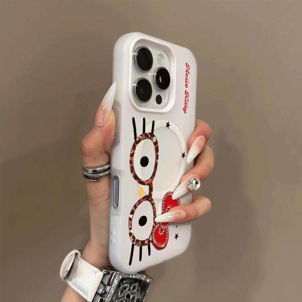 เคสไอโฟน 13 11 สำหรับ IPhone 16 17 Air 15 12 14 Pro Max XR Max 7 8 คิตตี้สร้างสรรค์ แรงดึงดูดแม่เหล็