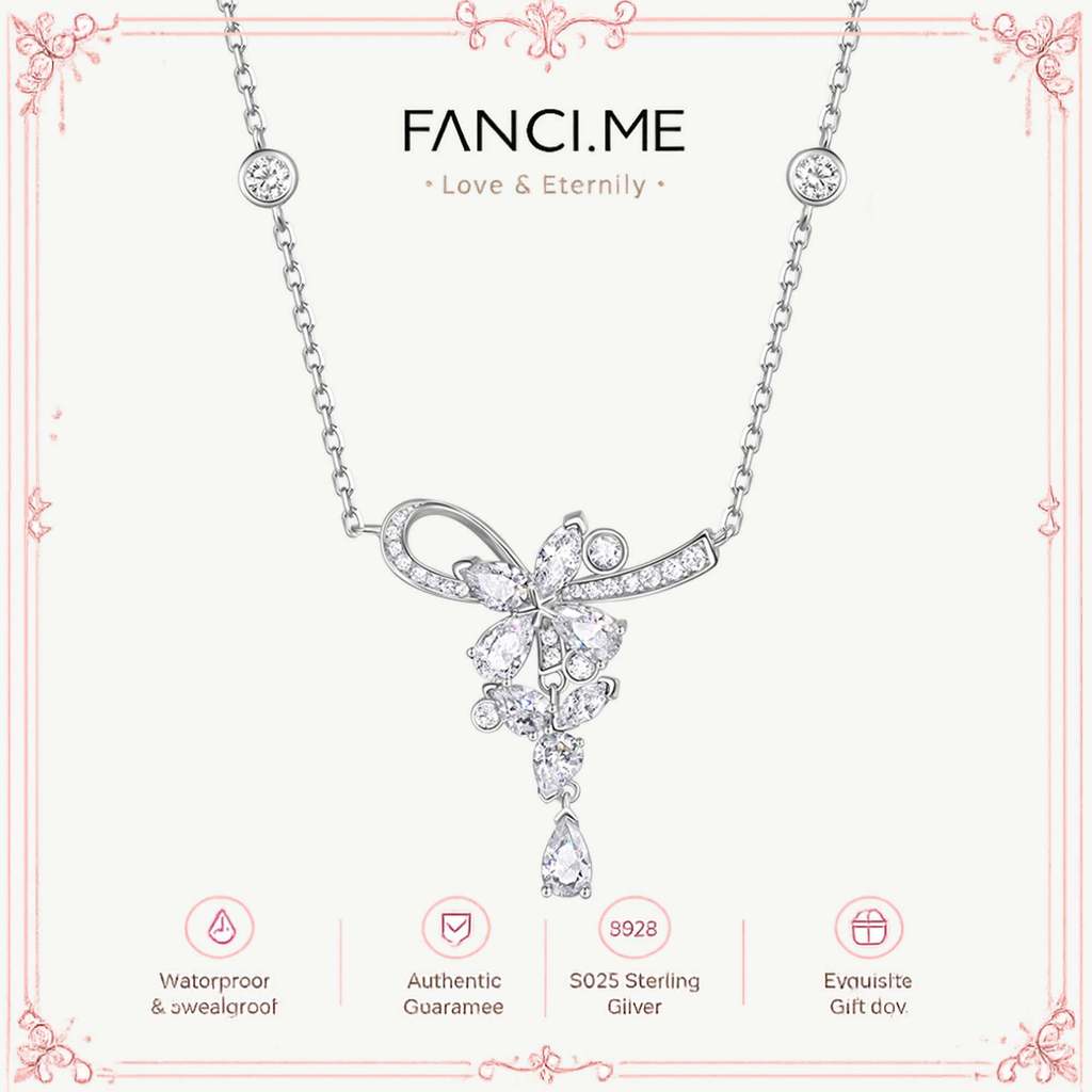 FANCIME สร้อยคอเงิน Wisteria Tendril