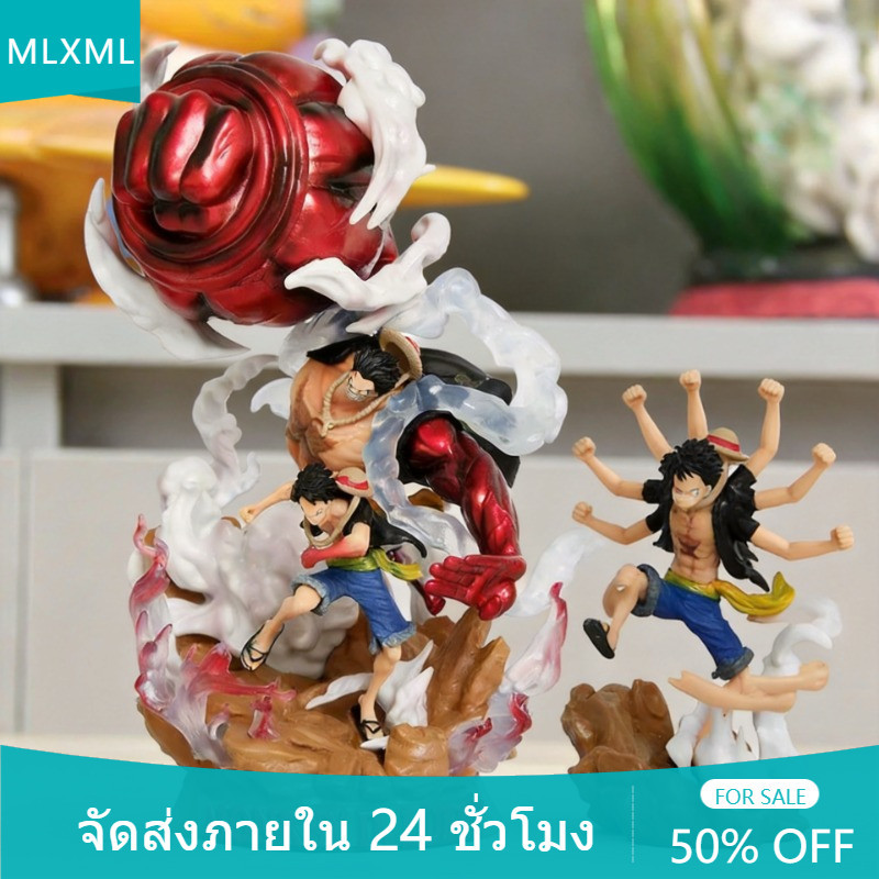 20 ซม.รุ่น Q 4th เกียร์ Luffy ONE PIECE อะนิเมะคอสเพลย์ Action Figure ตุ๊กตา Gacha ของเล่นของขวัญสําหรับเด็กรถตกแต่งเค้กเครื่องประดับสะสมประติมากรรม MLML