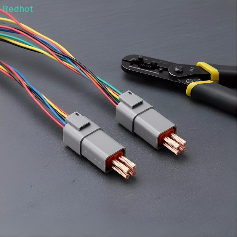 <Redhot> 2 3 4 6 8 12 Pin ชุดขั้วต่อไฟฟ้ากันน้ําทนทาน DT04-12P DT06-12S สําหรับการเชื่อมต่ออัตโนมัติ