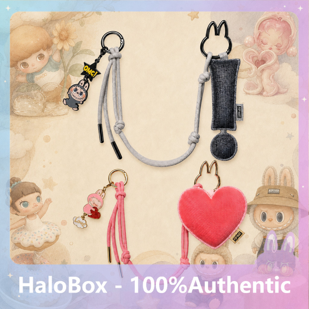 [ลับ] POPMART LABUBU LABUBU Heart Bottom Code Series Letter Pendant Mystery Box เครื่องประดับแท้