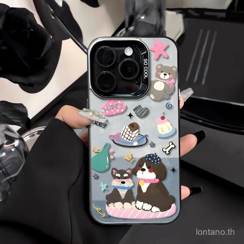 เคสโทรศัพท์เคสโทรศัพท์เคสโทรศัพท์ฮาร์ดTPUกันกระแทกญี่ปุ่นเกาหลีขนมลูกสุนัขหมีเคสโทรศัพท์เข้ากันได้iP