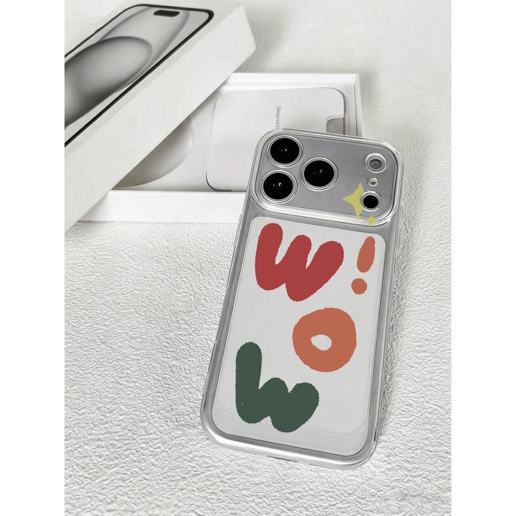 Wow ตัวอักษร เหมาะสําหรับเคสโทรศัพท์มือถือ iPhone 17/16P 15P ดูดซับ 1314 นุ่ม 12