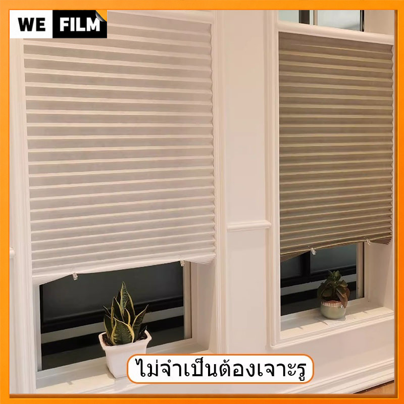 มู่ลี่สำหรับหน้าต่าง ม่านจีบ ไร้สาย Shade กรองแสง Shades สำหรับห้องน้ำห้องครัวสำนักงาน ผ้าม่านสำหรับ windows