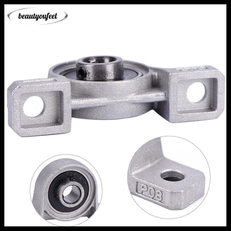 [Beautyoufeel] โลหะผสมสังกะสีเส้นผ่านศูนย์กลาง 8 มม. Bore Ball Bearing Pillow Blo Mounted Support KP