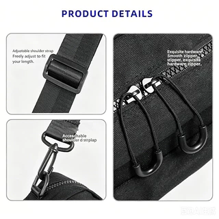 Simple Multi-Layer Storage Messenger กระเป๋าสี่เหลี่ยมเล็กแบบพกพา Commuter Outing กระเป๋าสะพาย