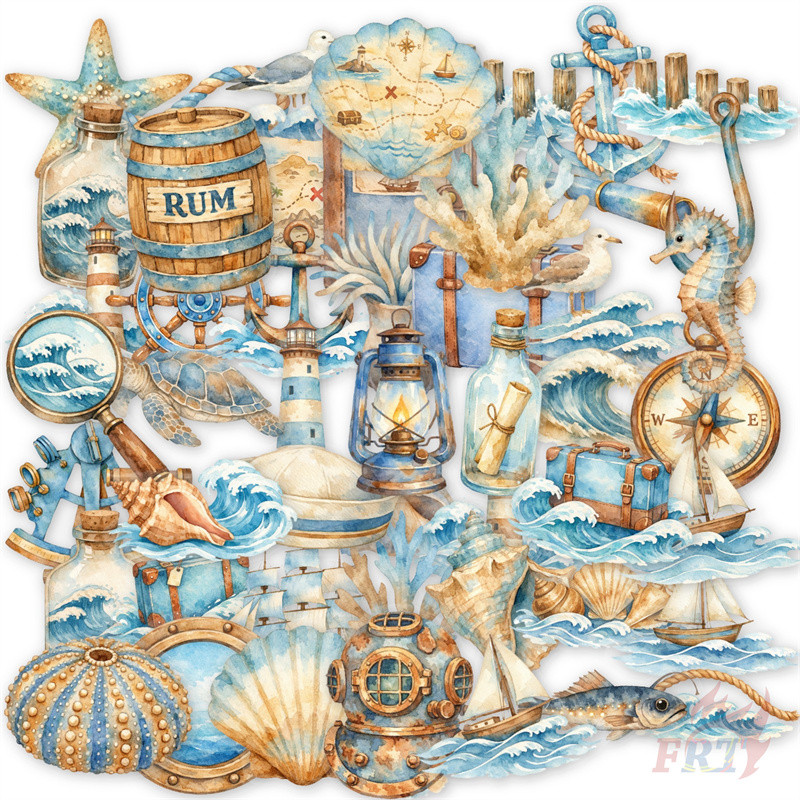 ❉ การนําทาง การแล่นเรือใบ ชีวิต Vintage Anchor Series 02 PET สติ๊กเกอร์ใส ❉ 50 ชิ้น/เซ็ตกันน้ําแฟชั่น DIY Doodle Decals สติ๊กเกอร์