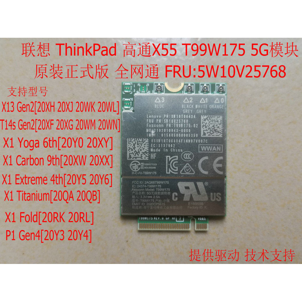 Lenovo ThinkPad X13 T14S Gen2 X1C P1 โมดูล 5G T99W175 5W10V26768