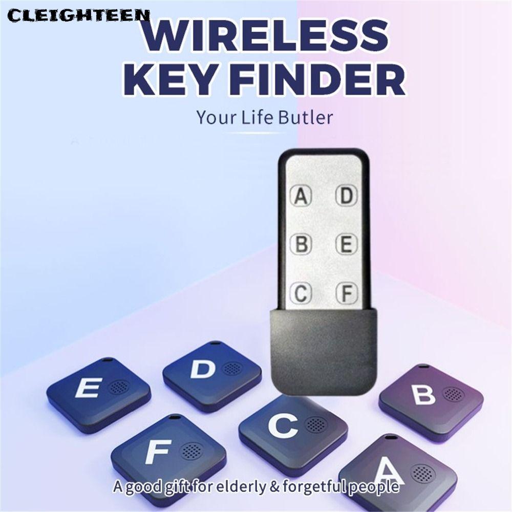 CLEIGHTEEN Wireless Key Finder, 1RF เครื่องส่งสัญญาณ 6 ตัวรับสัญญาณ RF Key Locator, ระบบติดตามรีโมทคอนโทรลค้นหา My Locator Key กระเป๋าสตางค์สัตว์เลี้ยงกระเป๋าเด็ก