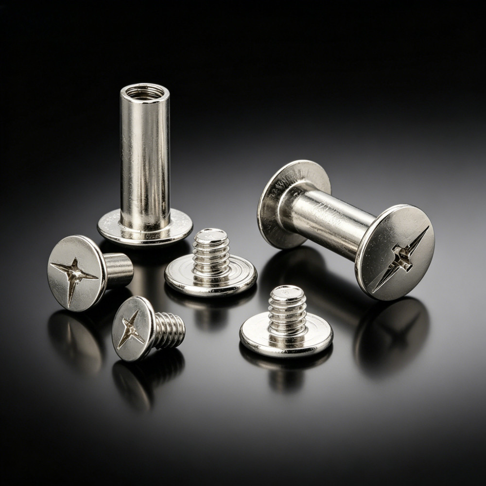 304 สแตนเลสสตีลหญิง Rivets สกรูก้นอัลบั้มภาพ Ledger Nails M4/M4.5