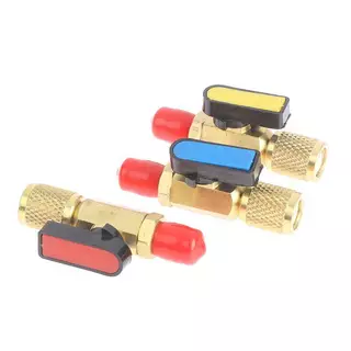 Yiwuyuanvb] 1/4 "ชายถึง 1/4" หญิงตรงบอลวาล์วชาร์จท่อ Manifold อุปกรณ์เสริมใหม่