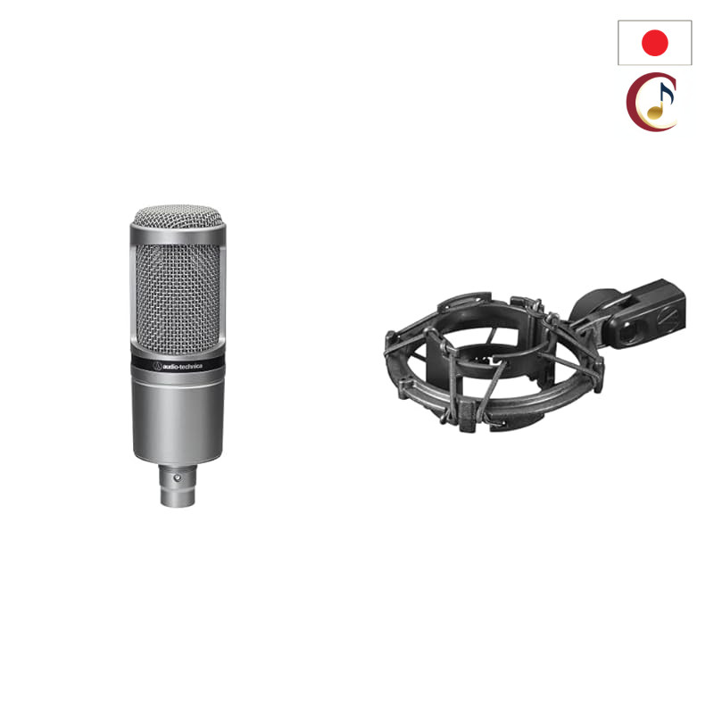 Audio-Technica AT2020 XLR Condenser Microphone for Streaming, Podcasting, Home Studio Recording, Gam
