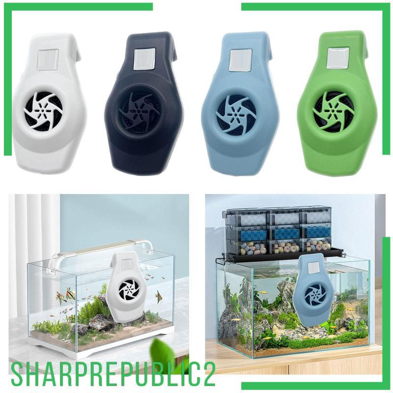 [Sharprepublic2] พัดลมระบายความร้อนตู้ปลาควบคุมอุณหภูมิเงียบ 2 ความเร็ว Chiller Mini สําหรับกุ้งปะกา