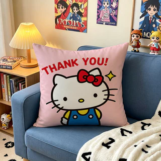 Hello Kitty Cuddly หมอนการ์ตูนสีชมพูแมวสาวหัวใจห้องนั่งเล่นโซฟาหมอน Cushio
