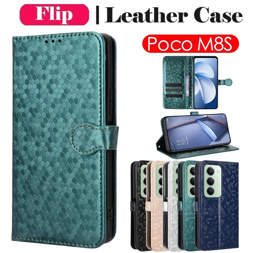 สําหรับ Xiaomi Poco M8 M 8 S M8s M8Pro M8 S Pro PocoM8s PocoM8Pro 5G 2026 พลิกหนังช่องใส่การ์ดวงเล็บ