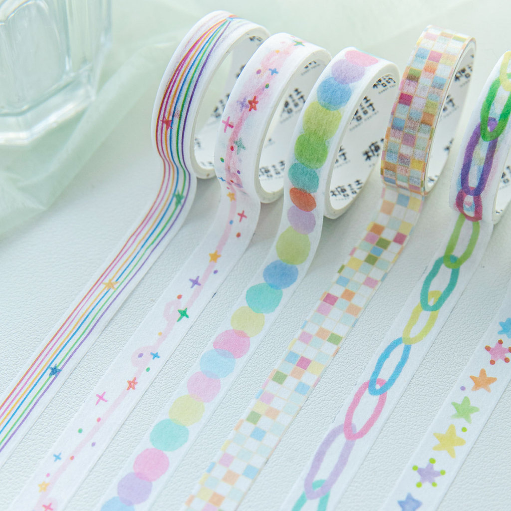 ไดลี่|10 มม. * 2 M Fresh Series Basic รูปแบบขนาดเล็ก Washi เทปรายวันคู่มือภาพตัดปะวัสดุตกแต่งคู่มือบันทึกสติกเกอร์ตกแต่ง