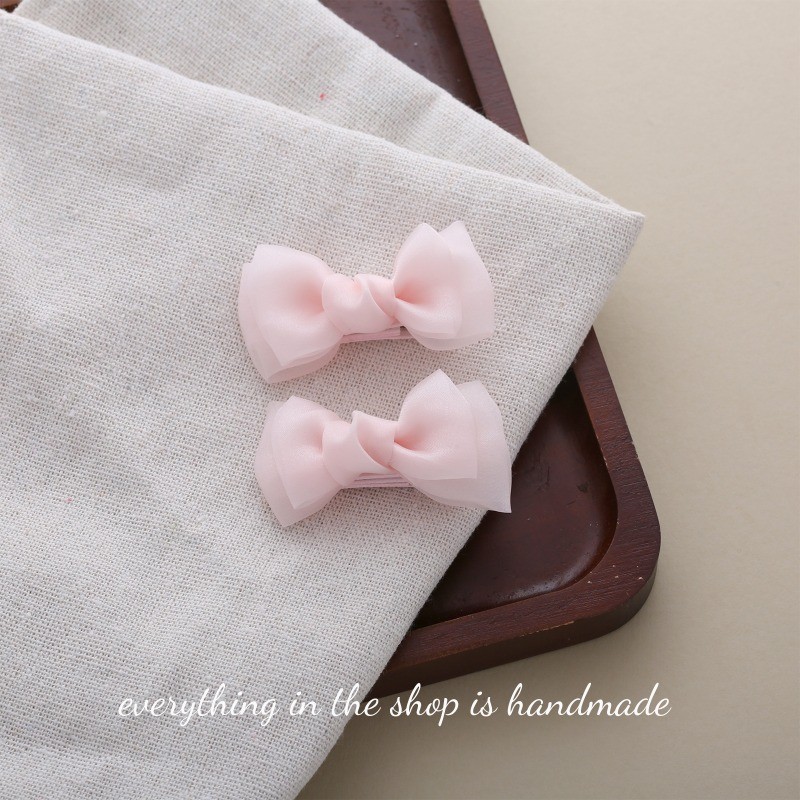 MAUROPOLI เวอร์ชั่นเกาหลีผ้ากอซ Bowknot เด็ก Super Fairy Super Fairy Super Piece สาวสีลูกกวาดไม่เจ็บ Hairpin