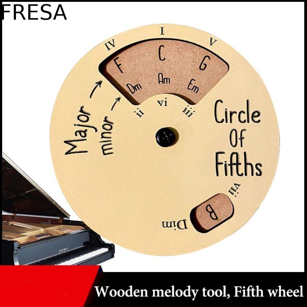 เครื่องมือไม้ FRESA, ล้อไม้กลม กีตาร์ไม้ Chord ล้อ, เครื่องมือการศึกษาดนตรีน้ําหนักเบา Circle Of Fifths ล้อรอบเพลงเครื่องมือเปียโน