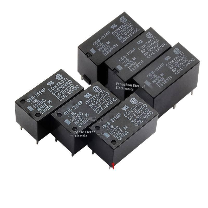 1pcs รีเลย์ G6B-1114P 1174P FD 2214P 2114P-US-24VDC DC5V 12V