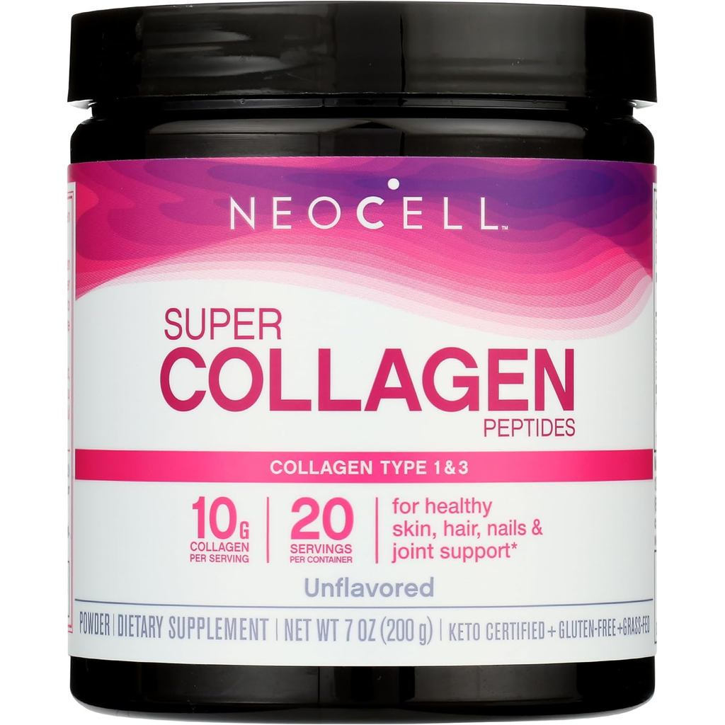 Neocell Super Collagen Powder A6 บรรจุ 600 มก. Type I และ Type III Collagen-Odorless-7oz GQRI