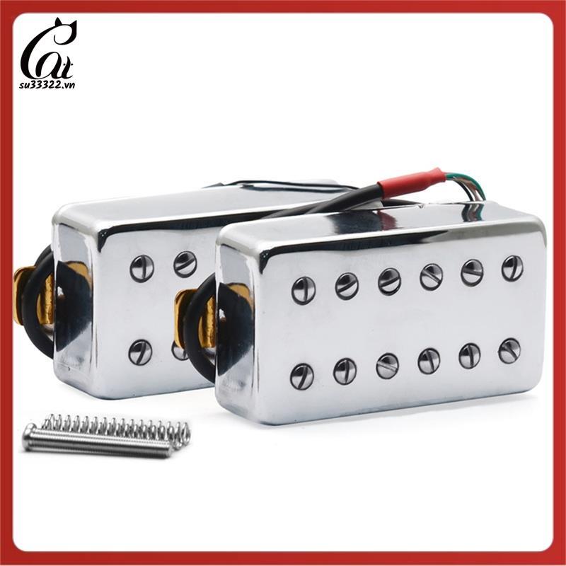 2PCS กีตาร์ Dual Wire กรอบ Pickup อะไหล่สําหรับ LP กีตาร์ไฟฟ้าคอ 50 มม.สะพาน 52 มม.
