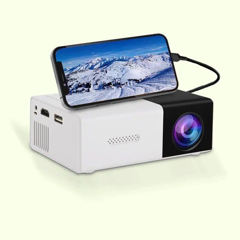 YG300 โปรเจคเตอร์เด็กฉายห้องนอนสนับสนุนผนังโปรเจคเตอร์ 4K HD