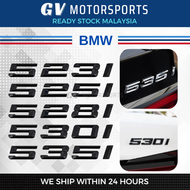 BMW 5 Series โลหะรถสติกเกอร์ด้านหลังตัวอักษร 520i 523i 525i 528i 530i 535i 540i Auto Trunk Emblem Ba