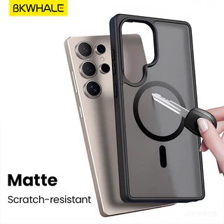 SAMSUNG BKWHALE Magnetic Matteเคสโทรศัพท์สําหรับSamsung Galaxy S26 S25 S24 S23 Ultra + S25FE S24FE S25 Edge S24 S23 FEกันกระแทกเคสโทรศัพท์