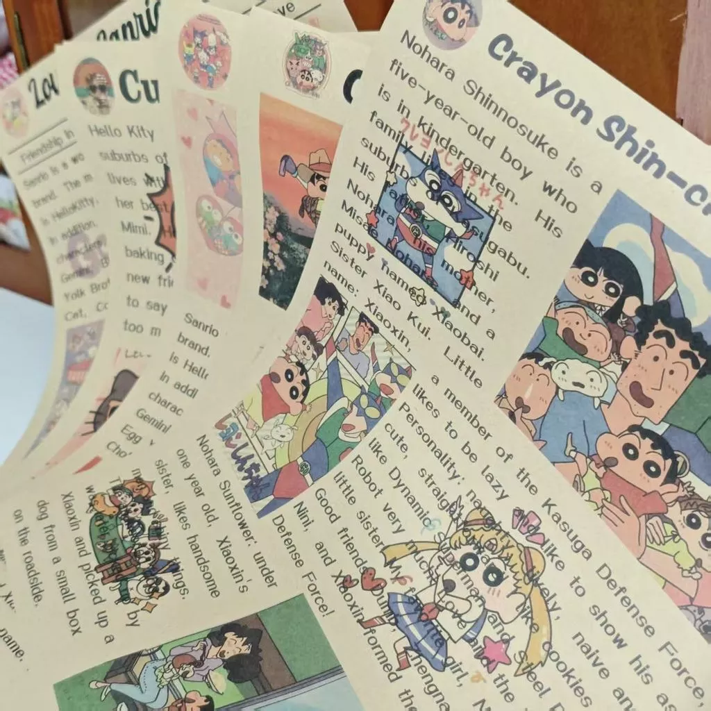 ชุดการ์ตูนย้อนยุคหนังสือพิมพ์อังกฤษสำหรับตกแต่งผนังโพลารอยด์