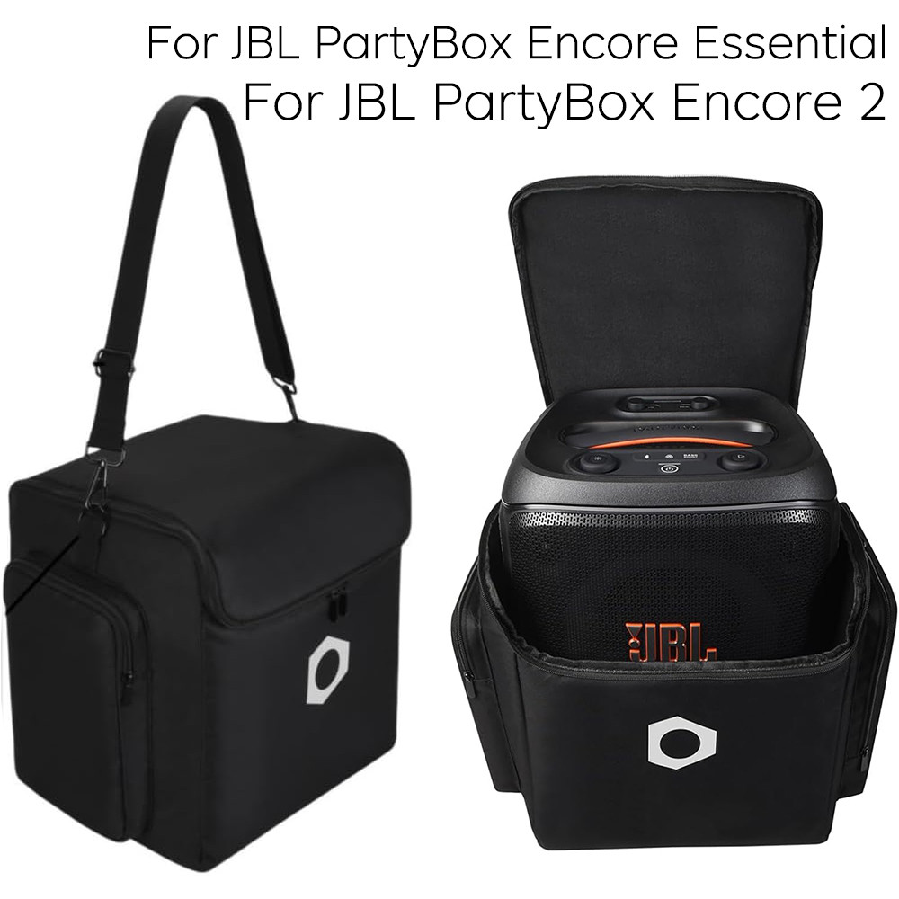 กระเป๋าเดินทางสําหรับ JBL PartyBox Encore 2 / Encore Essential Speakers, Multifunctional Storage Bag Portable Party Speaker Case with Microphone Storage Bag (ไม่มีลําโพง)