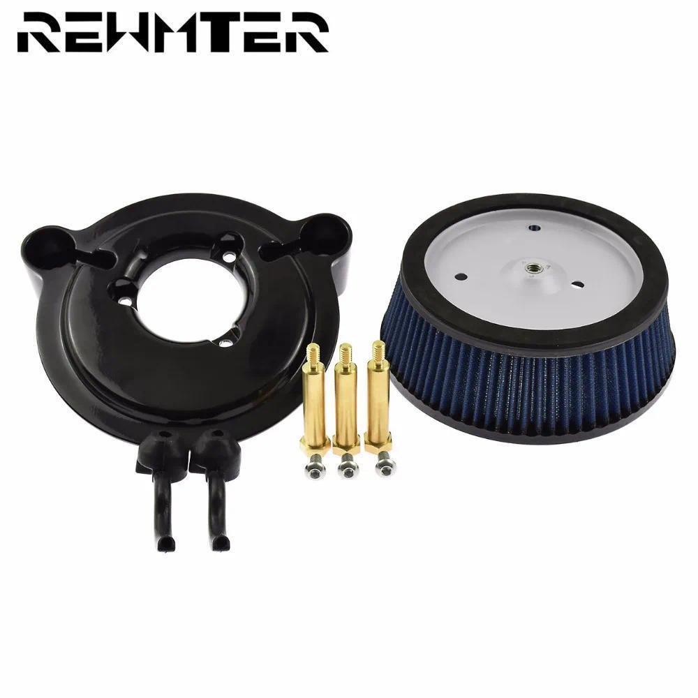 VC Motorcycle Air Filter System Blue Cleaner Aluminum For Harley Dyna 2000-2017 Softail 2000-2013 20