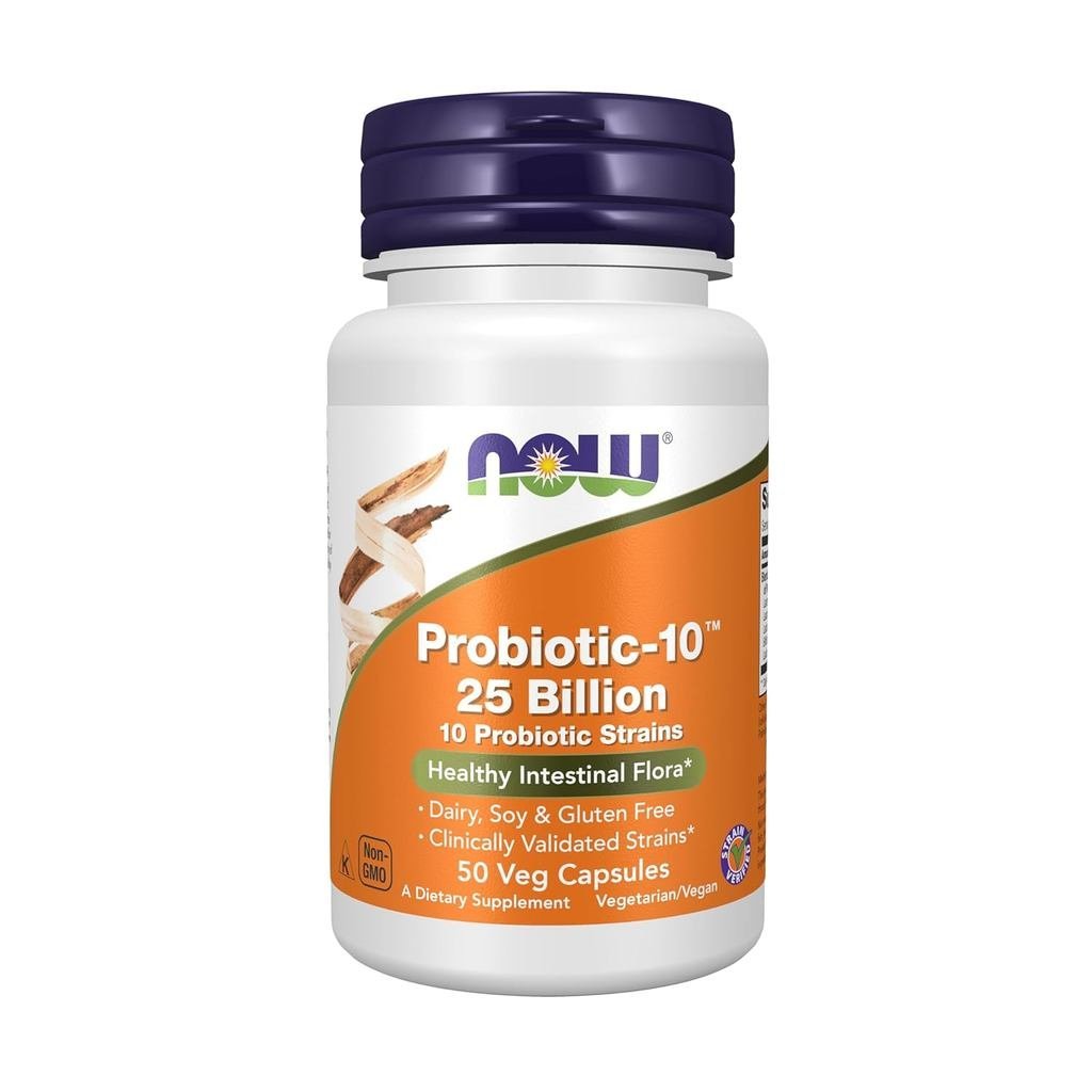 Now Foods Probiotic-10, 25 Billion - แพ็ค 50 แคปซูล