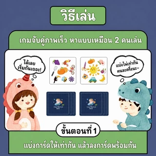 การ์ดเกมจับคู่หน่วยความจํา สําหรับฝึกซ้อม ฝึกสมาธิและทักษะการตอบสนอง เกมสำหรับพ่อแม่กับลูก ของเล่นเด็ก