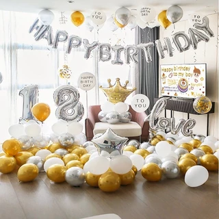 16นิ้ว ลูกโป่งวันเกิด ฟอยล์HAPPYBIRTHDAY(13ตัวอักษร)วันเกิดตัวอักษรHBDลูกโป่งฟอยล์ลายตัวอักษร*แถมหลอดเป่า +ริบบิ้น5เมตร*