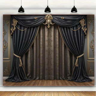 ผ้าพื้นหลังเวที ผ้าแขวนแบนเนอร์ในห้องโถง (ขนาดสูงสุด 180-300 ซม.)