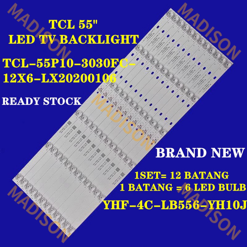 ชุดละ 12 ชิ้น 20200106 TCL-55P10-3030FC-12X6-LX tcl55p10 QLED ใหม่ LED backlight strip สําหรับ 55c71