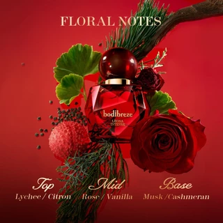 Bodibreze Leona Floral Fragrance Body Care Set 1-4 pcs | Perfume Body Serum Body Wash Lychee Rose Gift Set