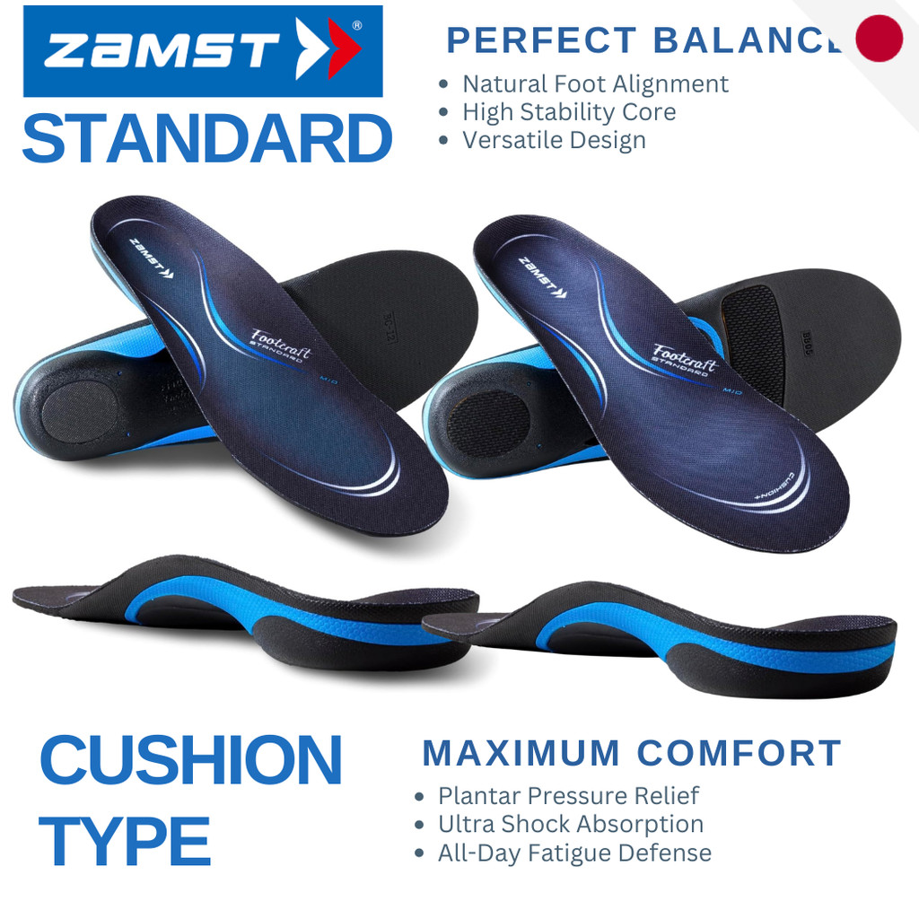 ZAMST Footcraft Standard / Cushion Insole - Orthotic Insole Arch Support Shoes Inserts High Mid Low