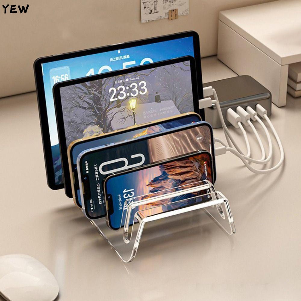 YEW CD Display Shelf,โปร่งใสMulti-Slot Designอะคริลิคขาตั้งโทรศัพท์,พรีเมี่ยม 6/8 กริดทนทาน Universa