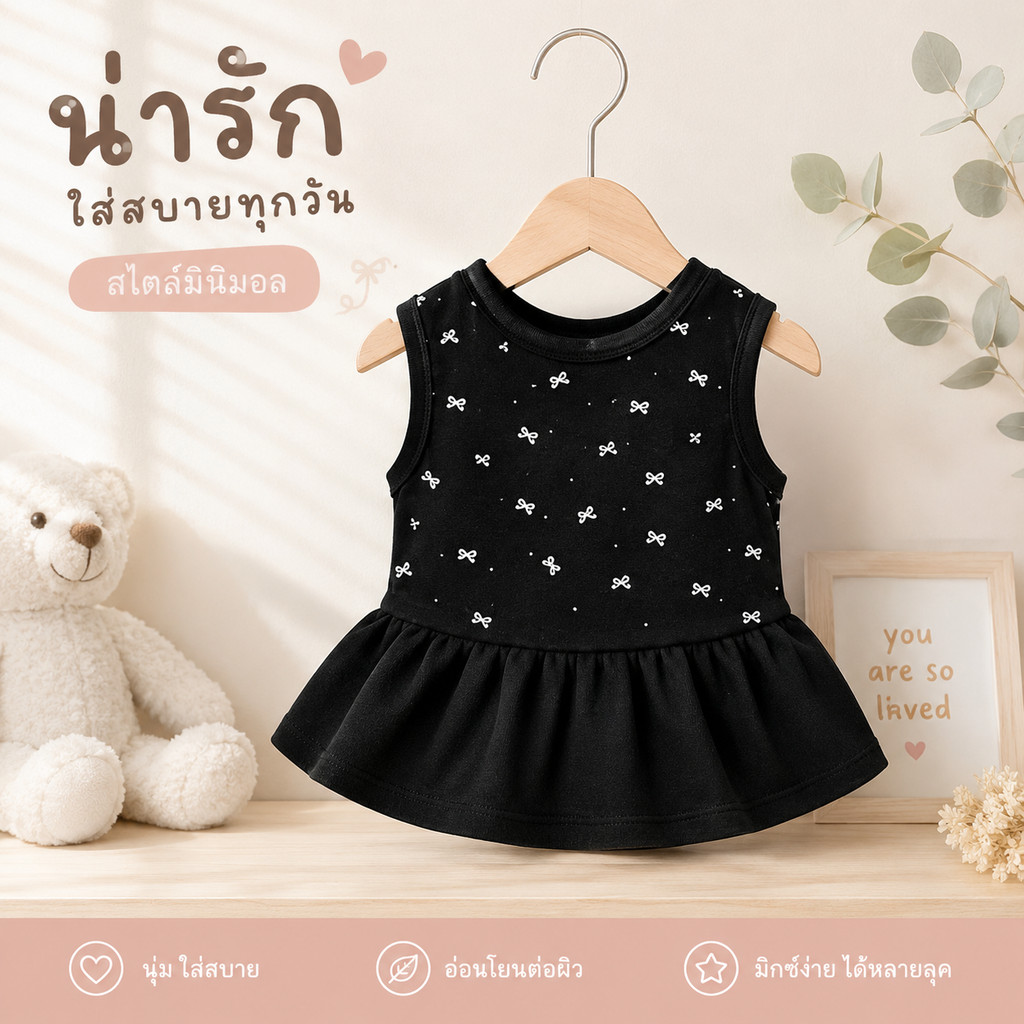 สีดําสีขาวโบว์เต็มพิมพ์สัตว์เลี้ยงเจ้าหญิงชุดเสื้อกั๊กแมวสุนัขฤดูใบไม้ผลิสไตล์ฤดูร้อน