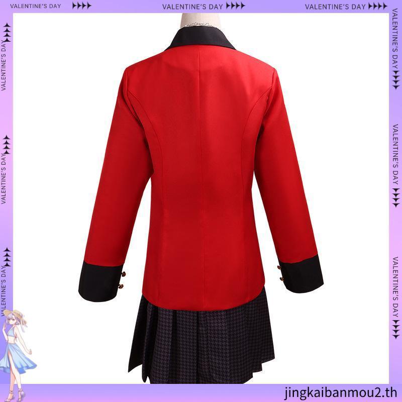 Kakerui Jab Yumeko Cosplay ชุดคอสเพลย์คาเคกูริ จาบามิ ยูเมโกะ พร้อมวิก ฮาโลวีน ซายากะ นักพนันที่เสพต