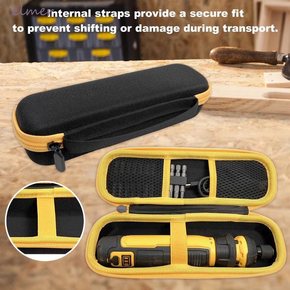 ELMER Heavy Duty EVA Hard Shell Case, Hard Shell พกพา Handle Storage Box, กระเป๋าภายในจัดเก็บ Travel Protective Storage Organizer กล่องไขควงไร้สาย