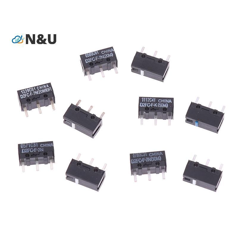 N&U 2 ชิ้นเมาส์ไมโครสวิตช์ D2FC-F-7N 10M 20M ของ D2FC-F-K(50M) -RZ D2F D2F-01 D2F-01F-L D2F-F-F-3L D