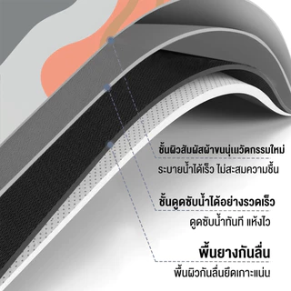 HB พรมเช็ดเท้า พรมปูพื้น วัสดุไดอะตอมไมต์ 3 ชั้น กันน้ำ กันลื่น ดูดซับน้ำได้ดี และแห้งเร็ว เหมาะสำหรับห้องน้ำ 40*60cm