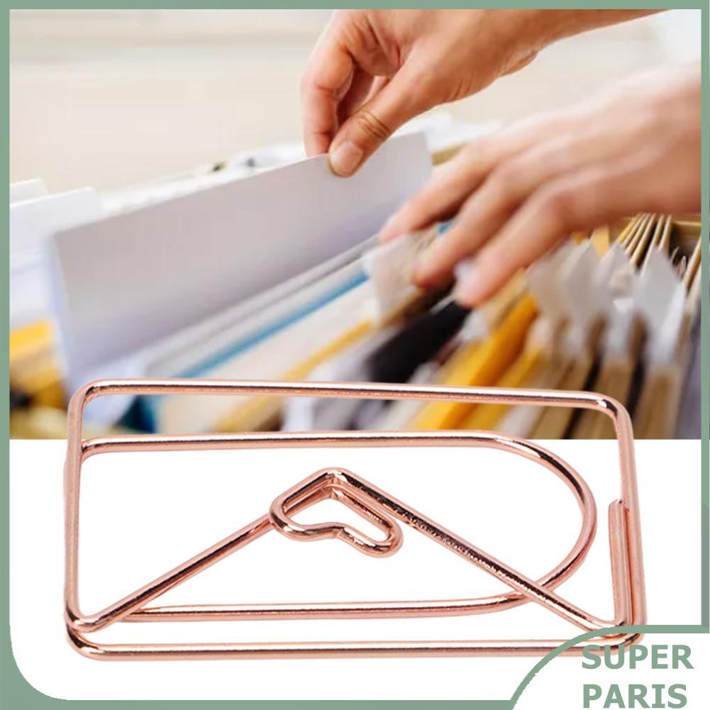 superparis Tbest Ft Collection 00 ชิ้นคลิปหนีบกระดาษแบบพกพาน่ารัก S Electroplated Rose Gold คลิปโลหะ