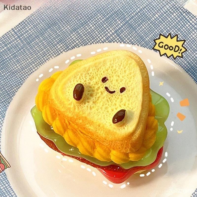 Kidatao การ์ตูนจําลองแซนวิช Toast บีบ Dpression ของเล่นน่ารักแฮมเบอร์เกอร์ Soft Mochi ของเล่น Fidget เด็กผู้ใหญ่ของขวัญใหม่