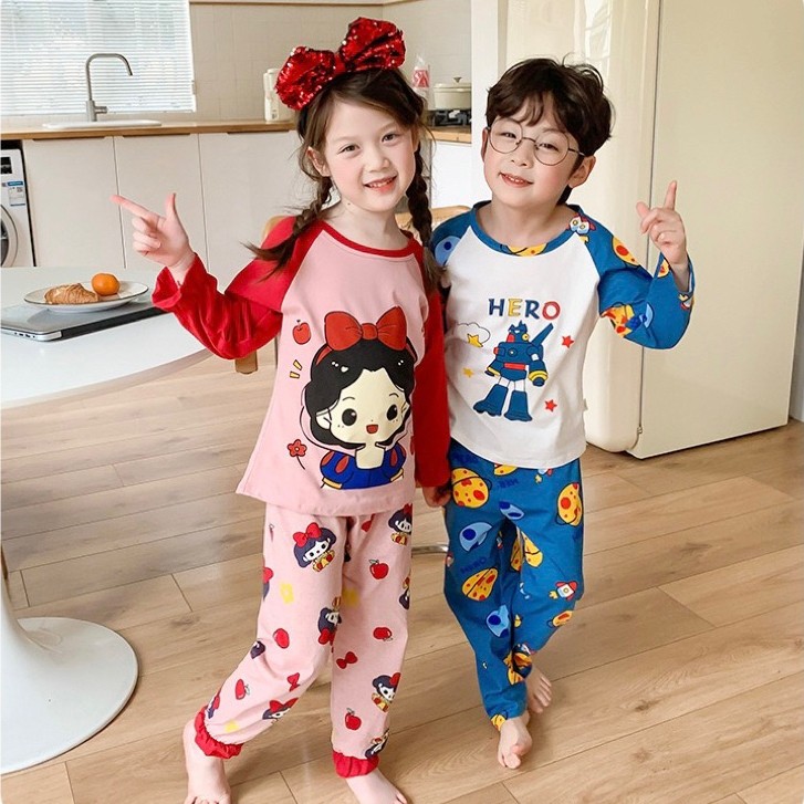 纯棉睡衣 ผ้าฝ้ายแท้เด็ก pyjamas