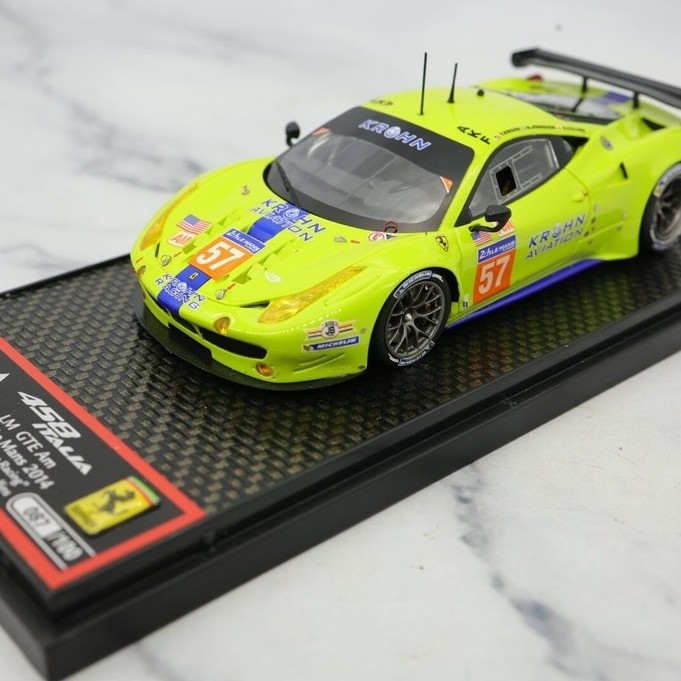 [Orphan] bbr 1/43 Ferrari 458 GTE Krohn Racing 24 Hours Endurance Race GTE/AM No.57, กระเป๋าหลวม, ฐา